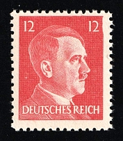 1944 12pf American Propaganda Forgery of Hitler Issue, Anti-German Propaganda (Mi. 16, CV $70)