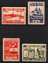 1945 Republic of Poland (Mi. 399 - 402, Fi. 367 - 370, Full Set, CV $30)