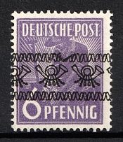 1948 6pf British and American Zones of Occupation, Germany (Mi. 37 I AF O II, CV $120)