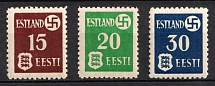 1941 Estonia, German Occupation, Germany (Mi. 1 y - 3 y, Full Set, CV $70, MNH)