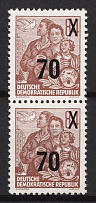 1953 70pf on 84pf German Democratic Republic, Germany, Pair (Mi. 442, CV $30, MNH)