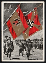 1939 'Military Salute, Berlin', Propaganda Postcard, Third Reich Nazi Germany