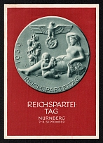 1939 'Reichspartei Day Nuremberg', Propaganda Postcard, Third Reich Nazi Germany