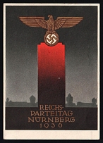 1936 'Reichs-Parteitag Nuremberg', Propaganda Postcard, Third Reich Nazi Germany