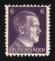 1944 6pf American Propaganda Forgery of Hitler Issue, Anti-German Propaganda (Mi. 15, CV $60, MNH)