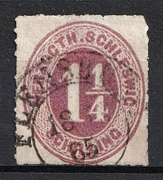 1865-67 1 1/4s Schlezwig, German States, Germany (Mi. 14, Used, CV $40)