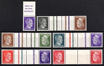 1941 Third Reich, Germany, Gutter Tete-beches, Se-tenants, Zusammendrucke (Mi. KZ 37 - KZ 41, S 282, CV $30)