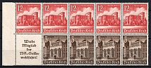 1940 Third Reich, Germany, Se-tenant, Zusammendrucke, Block (Mi. H-Bl. 116 B, CV $80, MNH)