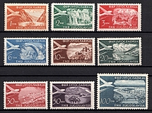 1951 Yugoslavia, Airmail (Mi. 644 - 652 b, Full Set, CV $260)