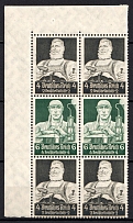 1934 Third Reich, Germany, Se-tenant, Zusammendrucke, Block (Mi. S 220, Corner Margin, CV $60, MNH)