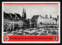 1935 'Nuremberg, the City of the Nazi Party Rallies', Propaganda Postcard, Third Reich Nazi Germany