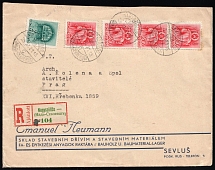 1939 (21 Nov) Hungary, Registered Cover from Syvlyush (Vynohradiv) (now Ukraine) to Prague (Czechoslovakia) franked with 2f and multiply 20f