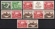 1939 Third Reich, Germany, Se-tenants, Zusammendrucke, Pair (Mi. W 136, W 143 - W 146, CV $50)