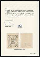 1910 6k on 3k Lokhvitsa Zemstvo, Russia (Schmidt #31 [ R ], Certificate, Only 84 issued, CV $3,000)