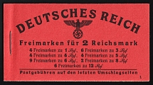 1941 Complete Booklet with stamps of Third Reich, Germany, Excellent Condition  (Mi. MH 49.2, CV $290)