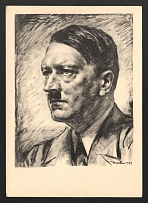 1942 'Our fuhrer', Propaganda Postcard, Third Reich Nazi Germany