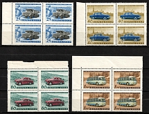 1960 Soviet Automobile Industry, USSR, Russia, Blocks of four (Margins, Full Set, MNH)