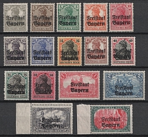 1919 Bavaria, German States, Germany (Mi. 136 - 151, Full Set, CV $30)