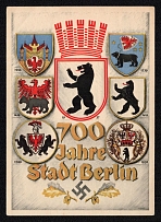 1937 '700 Years of the City of Berlin', Propaganda Postcard, Third Reich Nazi Germany