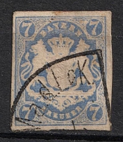 1868 7kr Bavaria, German States, Germany (Mi. 21 b, Canceled, CV $50)