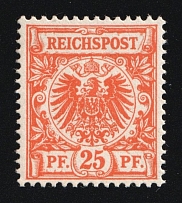 1889-1900 25pf German Empire, Germany (Mi. 49 b, Signed, CV $220, MNH)