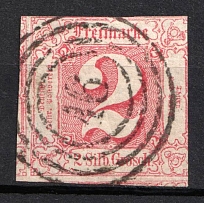 1861 2sgr Thurn and Taxis, German States, Germany (Mi. 16, Used, CV $70)