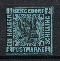 1861-67 1/2s Bargedorf, German States, Germany (Mi. 1 a, CV $30)