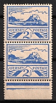 1943-44 2.5d Jersey, German Occupation, Germany, Pair (Mi. 7, Margin, CV $40, MNH)