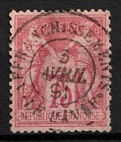 1885 75C France (Mi. 66 ll, Used, CV $125)