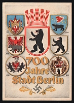 1937 '700 Years of the City of Berlin', Propaganda Postcard, Third Reich Nazi Germany