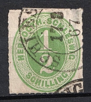 1865-67 1/2s Schlezwig, German States, Germany (Mi. 13, Used, CV $90)