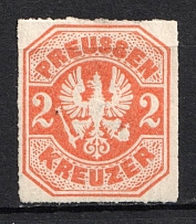 1867 2kr Prussia, German States, Germany (Mi. 23, CV $80)