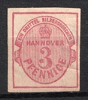 1859 3pf Hannover, German States, Germany (Mi. 13, CV $130)