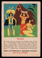 1933-1945 'Samoa. Deeds and fates in German colonies', Propaganda Postcard, Third Reich Nazi Germany