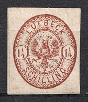 1864 1 1/4s Lubek, German States, Germany (Mi. 13 a, CV $50)