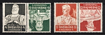 1934 Third Reich, Germany, Tete-beches, Zusammendrucke, Pairs (Mi. K 23 - K 24, CV $50)