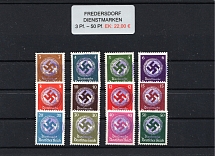 1945 FREDERSDORF Local Issue 3pf - 50pf, Germany, Official Stamps (MNH)