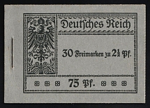 1916 Complete Booklet with stamps of German Empire, Germany, Excellent Condition (Mi. MH 6 A, CV $2,400)