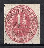 1865-67 1 1/3s Schlezwig, German States, Germany (Mi. 15, Used, CV $100)