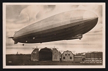 1928 'Friedrichshafen a. B. Airship, Graf Zeppelin Before its First Launch', Propaganda Postcard, Third Reich Nazi Germany