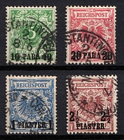 1889-1900 German Offices in Turkey, Germany (Mi. 6 - 8, 10, Used, CV $50)