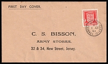 1941 (1 Apr) Jersey, German Occupation, Germany, FDC Cover from and to Jersey franked with 1p (Mi. 2)