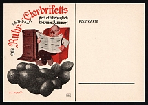 1933-1945 Rare 'Ruhr anthracite coal egg briquettes', Propaganda Postcard, Third Reich Nazi Germany