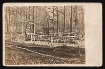 1917-1920 'A military cemetery in the forest', Czechoslovak Legion Corps in WWI, Russian Civil War, Postcard