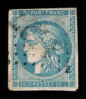 1870 20C France (Mi. 41, Type ll, Used, CV $80)