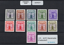 1945 FREDERSDORF Local Issue 1pf - 40pf, Germany, Official Stamps (Signed, MNH)