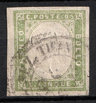 1859 5C Sardinia (Mi. 10 C, Used, CV $170)