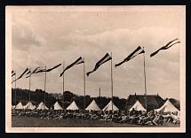 1933-1945 'Military training camp', Propaganda Postcard, Third Reich Nazi Germany