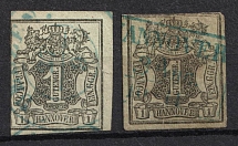 1851-55 Hannover, German States, Germany (Mi. 2 a, b, Used, CV $70)