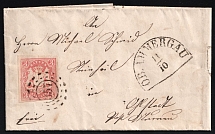 1875 (11 Oct) Bavaria, German States, Germany, Cover from Ammergau franked with 3kr (Mi. 33, CV $60)